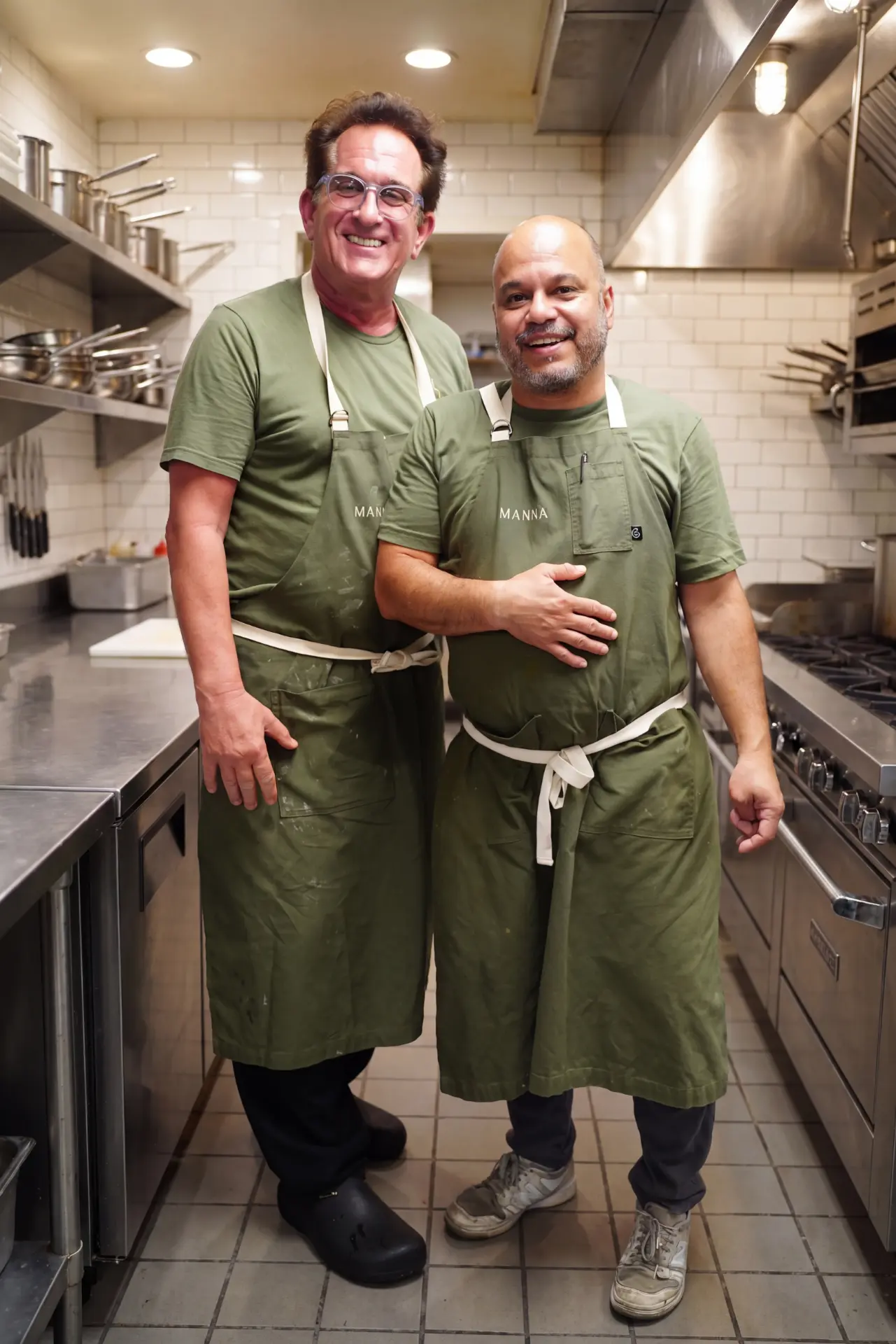 Chefs Anthony and Tony in the Manna kitchen